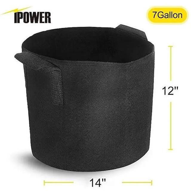 Alt view image 3 of 5 - IPOWER GLGROWBAG7X5 7-Gallon Fabric Aeration Pots Container with Strap Handles