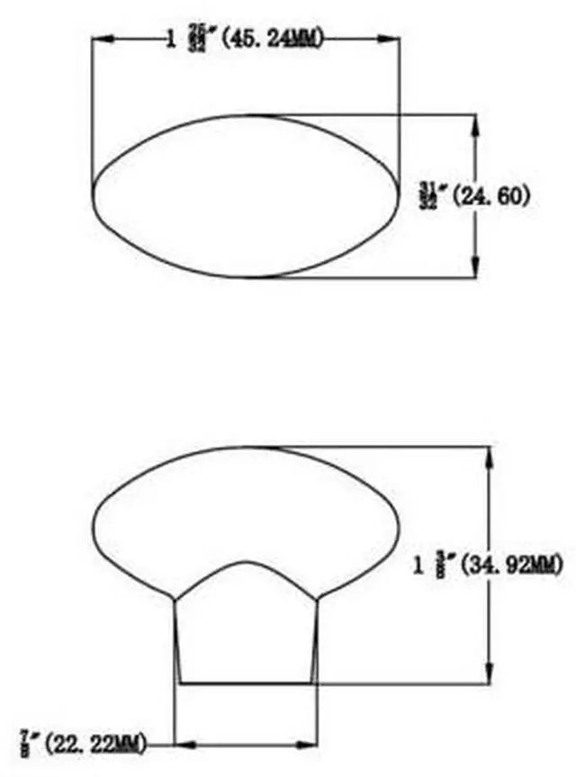 Alt view image 3 of 4 - RICHELIEU COKN175C1DKB 1 3/4 in (45 mm) x 7/8 in (22 mm) Dark Bronze