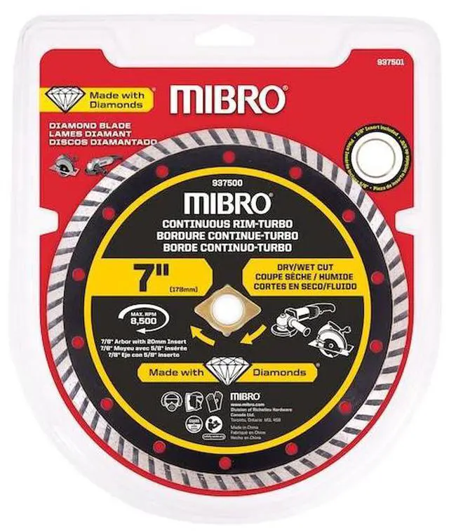 Alt view image 3 of 3 - RICHELIEU 937501 7-inch (178 mm) Continuous Rim Turbo Diamond Blade for Metal