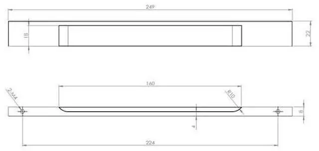 Alt view image 5 of 6 - RICHELIEU BP13101224990 8 13/16 in (224 mm) Center-to-Center Brushed Black