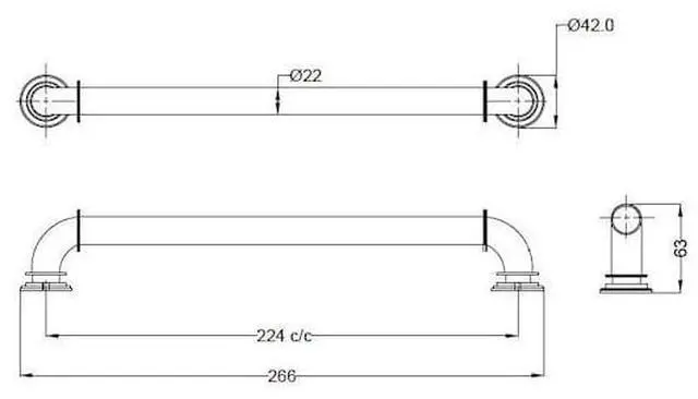 Alt view image 5 of 5 - RICHELIEU BP9547224900 8-13/16 in. (224 mm) Center-to-Center Matte Black Forged