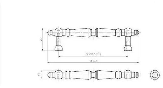Alt view image 4 of 4 - RICHELIEU BP1454142 3-1/2 in. (89 mm) Center-to-Center Pewter Traditional