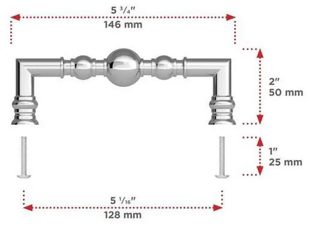 Alt view image 2 of 6 - RICHELIEU BP8789128140 Firenze Collection 5 1/16-inch (128 mm) Chrome