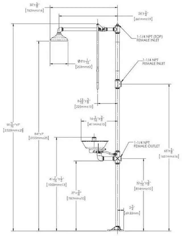 Main image of SPEAKMAN SE-695-HS Combination Emergency Station W/ Plastic Bowl Eye/face Wash