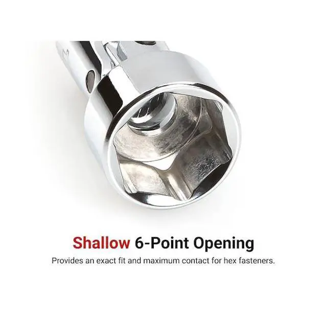 Alt view image 6 of 6 - TEKTON SHD08112 1/4 Inch Drive x 12 mm Universal Joint Socket