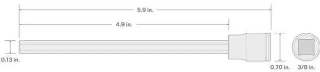 Alt view image 2 of 7 - TEKTON SHB12400 3/8 Inch Drive x 1/8 Inch Long Hex Bit Socket