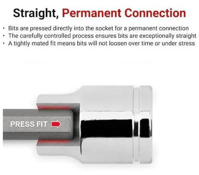 Alt view image 3 of 7 - TEKTON SHB12400 3/8 Inch Drive x 1/8 Inch Long Hex Bit Socket
