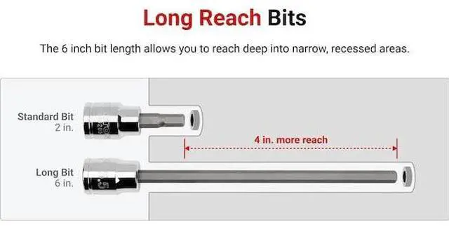 Alt view image 7 of 7 - TEKTON SHB12400 3/8 Inch Drive x 1/8 Inch Long Hex Bit Socket