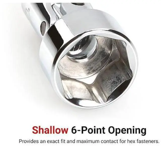 Alt view image 4 of 6 - TEKTON SHD08009 1/4 Inch Drive x 11/32 Inch Universal Joint Socket