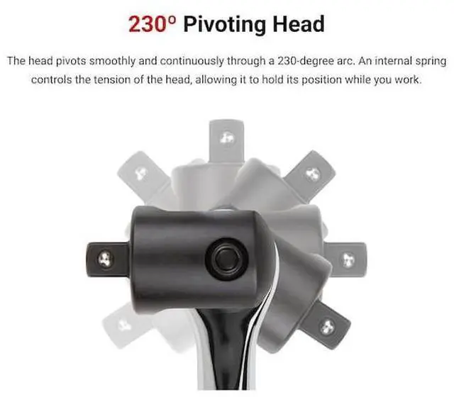 Alt view image 3 of 7 - TEKTON SBH01118 3/8 Inch Drive x 18 Inch Comfort Grip Breaker Bar