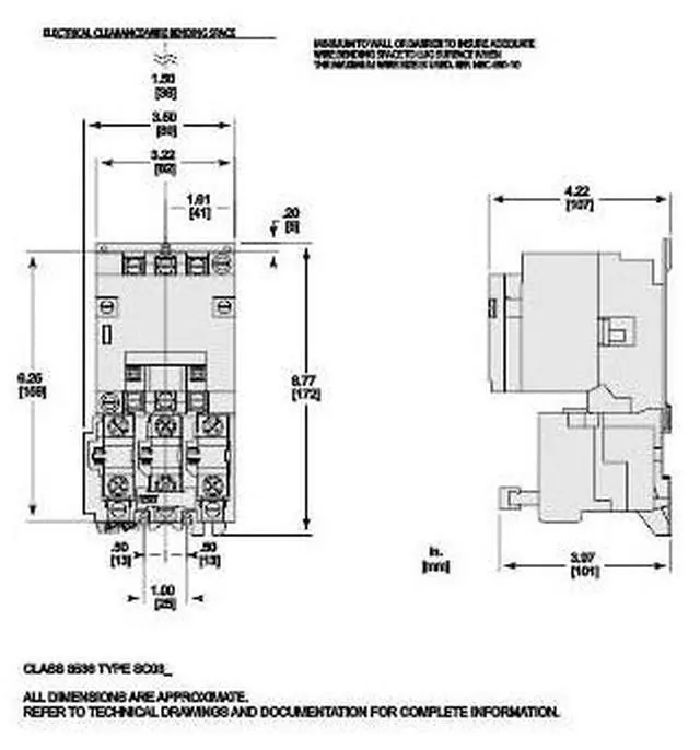 Alt view image 2 of 3 - SQUARE D 8536SDO1V03 Magnetic Motor Starter, Non-Reversing, No Auxiliary