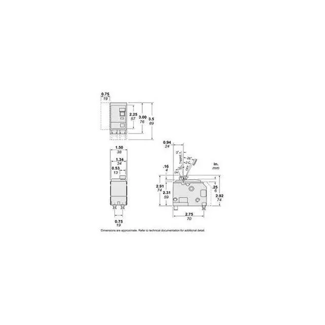 Alt view image 2 of 2 - SQUARE D QO215SWN Miniature Circuit Breaker, QO Series, 15A, 2 Pole, 120/240V