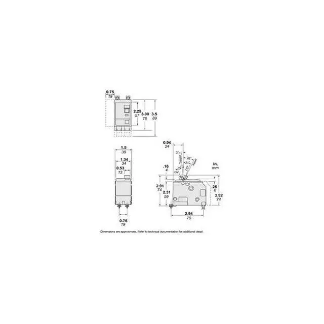 Alt view image 2 of 2 - SQUARE D QOB250 Miniature Circuit Breaker, QO Series, 50A, 2 Pole, 120/240V AC,