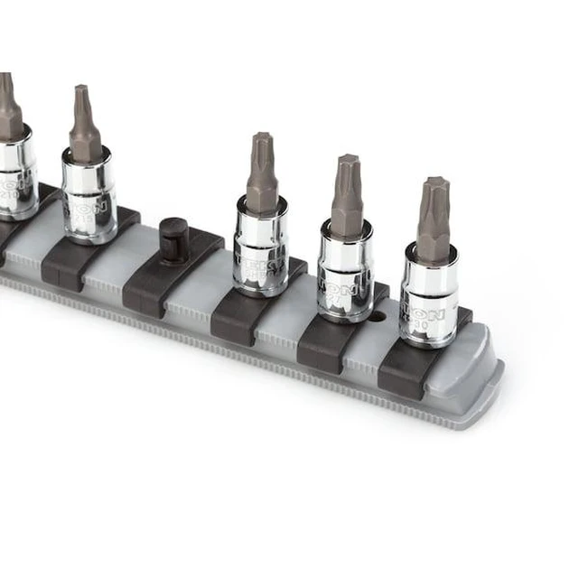 Alt view image 3 of 5 - TEKTON OSR02315 1/4 Inch Drive x 13 Inch Socket Rail, 15 Clips (Gray)
