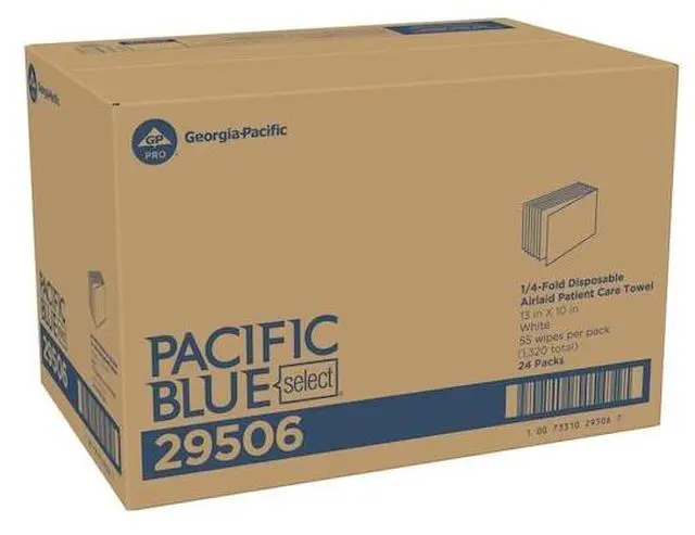 Alt view image 2 of 6 - GEORGIA-PACIFIC 29506 Pacific Blue Select Dry Wipe, 1 Ply, 55 Sheets, No Roll,