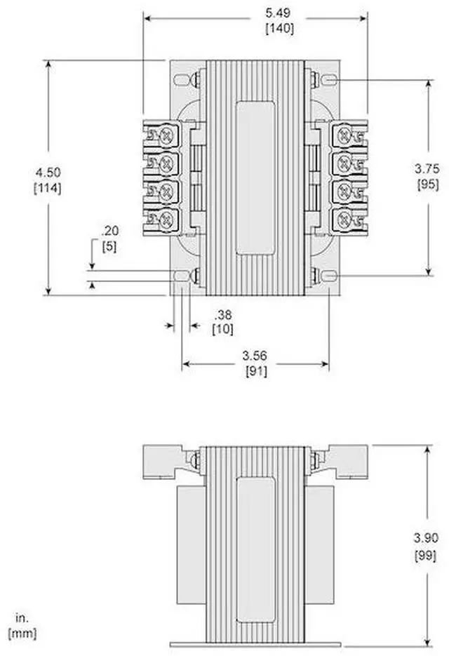 Alt view image 4 of 4 - SQUARE D 9070T500D1 Control Transformer, 500 VA, Not Rated, 120V AC, 240/480V AC