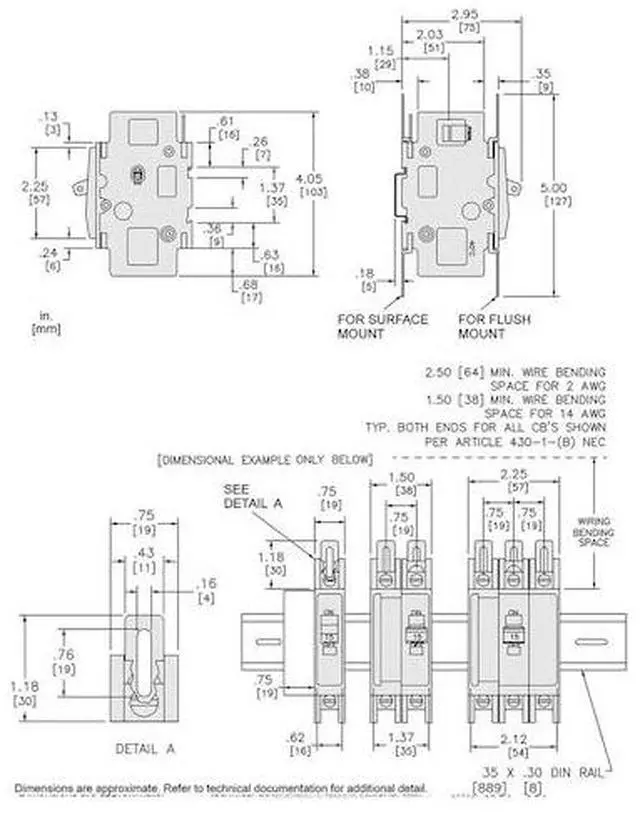 Alt view image 2 of 2 - SQUARE D QOU220 Miniature Circuit Breaker, QO Series, 20A, 2 Pole, 120/240V AC,