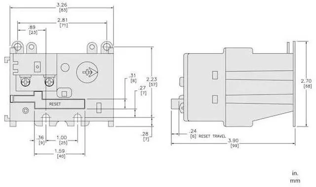 Alt view image 2 of 2 - SQUARE D 9065SF120 NEMA Overload Relay, 1NC, 9 A Min current, 27 A Max current,