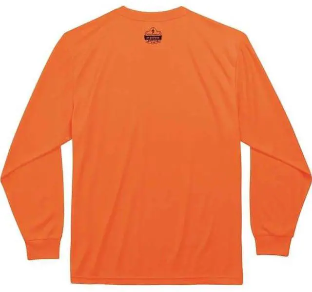 Alt view image 2 of 2 - ERGODYNE 8091 LS T-Shirt, Orange, Non-Certified, S