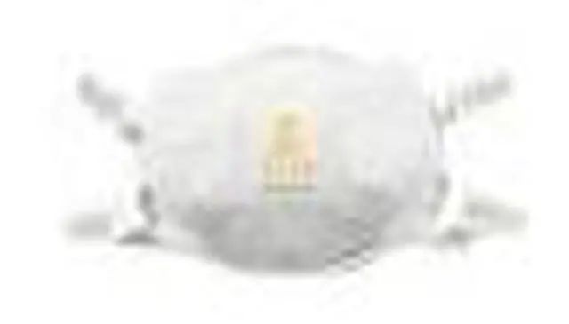 Alt view image 2 of 7 - 3M 8233 Disposable Respirator, N100, Molded, Dual, Adjustable, Metal Nose Clip,