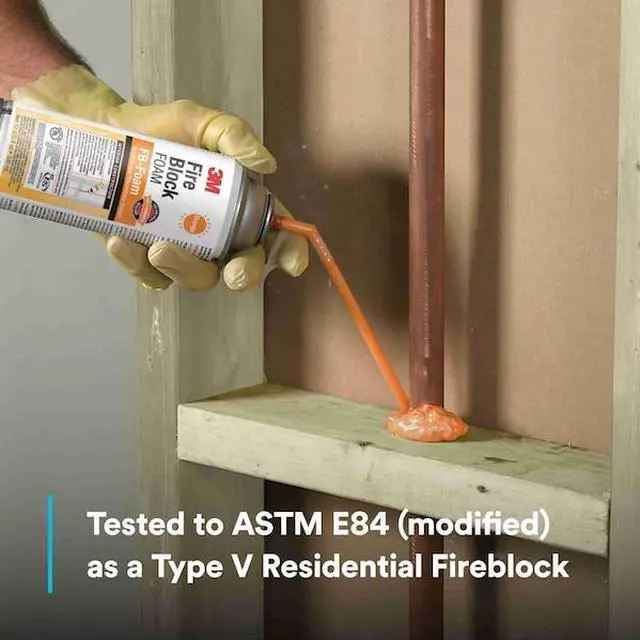 Alt view image 6 of 13 - Fire Block Sealant, 12 oz., Orange, Aerosol