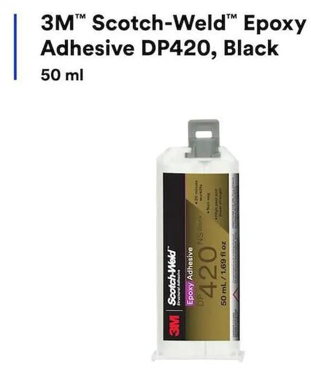 Alt view image 6 of 6 - 3M DP420 Acrylic Adhesive, DP420 Series, Black, Dual-Cartridge, 2:01 Mix Ratio,