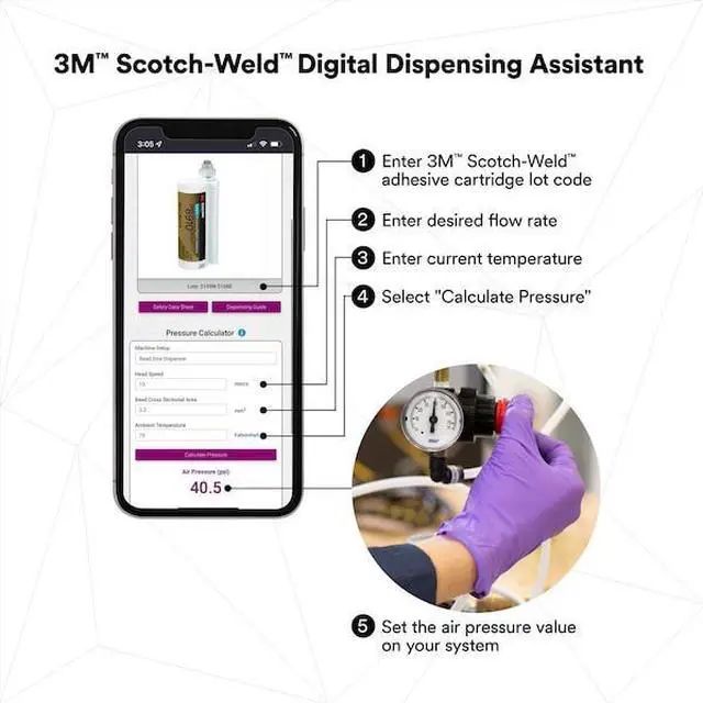 Alt view image 5 of 6 - 3M DP420 Acrylic Adhesive, DP420 Series, Black, Dual-Cartridge, 2:01 Mix Ratio,