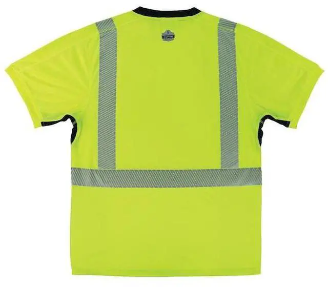 Main image of ERGODYNE 8283BK M Lime Performance Hi-Vis T-Shirt Black Bottom