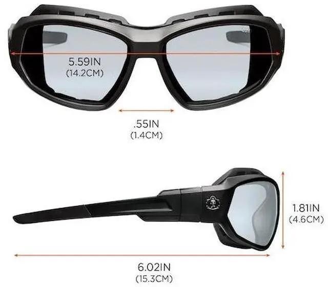 Alt view image 2 of 6 - ERGODYNE LOKI-AFAS LOKI, Safety Glasses, Anti-Fog, Indoor/Outdoor Lens, Matte