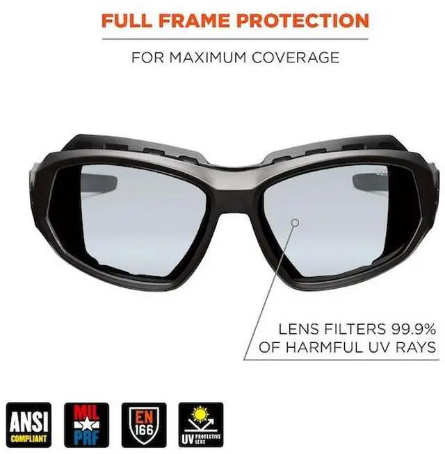 Alt view image 6 of 6 - ERGODYNE LOKI-AFAS LOKI, Safety Glasses, Anti-Fog, Indoor/Outdoor Lens, Matte