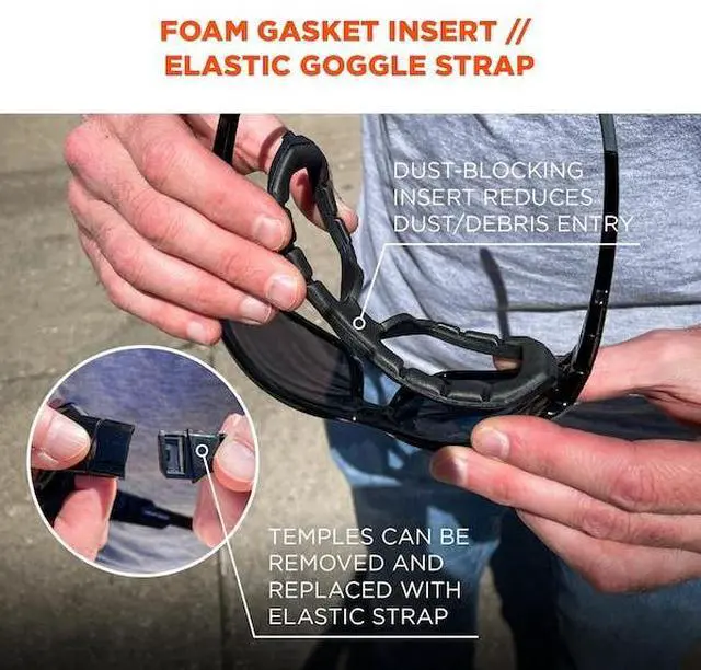 Alt view image 4 of 6 - ERGODYNE LOKI-AFAS LOKI, Safety Glasses, Anti-Fog, Indoor/Outdoor Lens, Matte