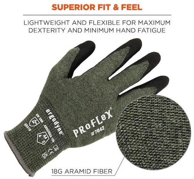 Alt view image 4 of 6 - ERGODYNE 7042 Glove,A4,Aramid Fiber Knit,M,PR