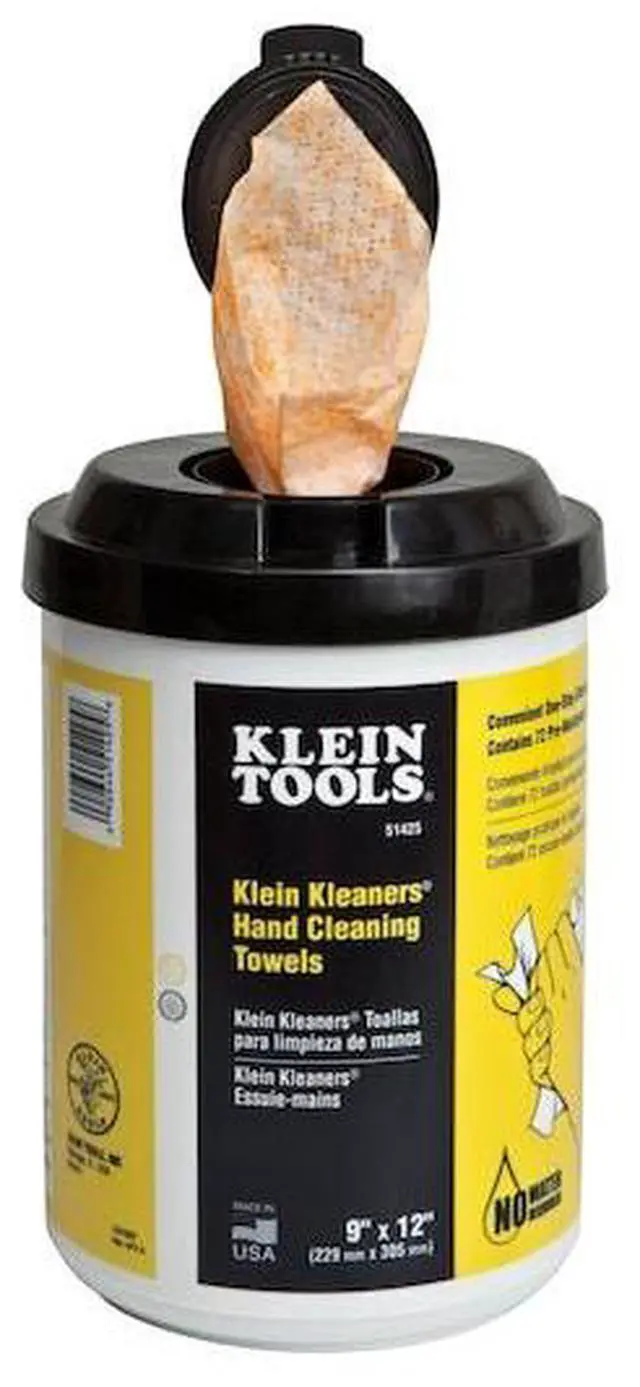 Alt view image 4 of 5 - KLEIN TOOLS 51425 Klein Kleaners Hand Cleaning Towels, 72 Towels Per Container,