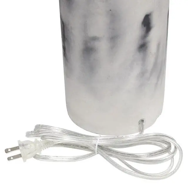 Alt view image 7 of 12 - Lalia Home Marbleized Table Lamp with White Fabric Shade,  White