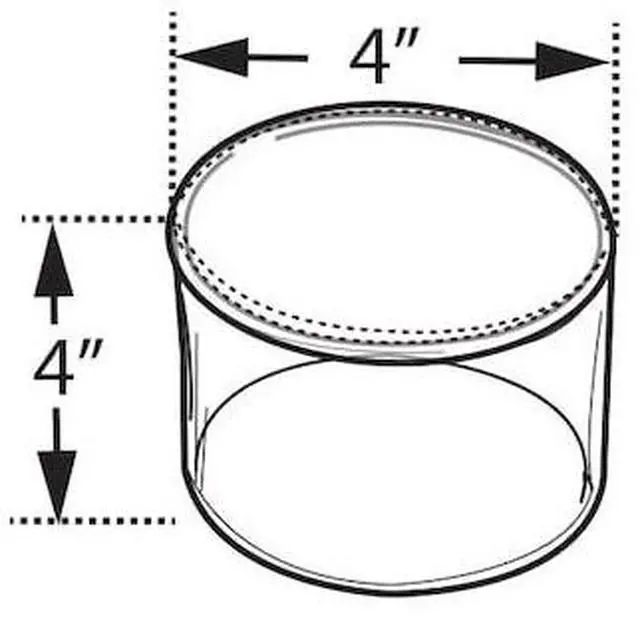 Main image of AZAR DISPLAYS 556404 4"W x 4"H Clear Acrylic Cylinder