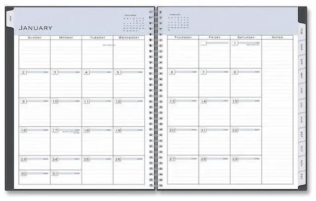 Alt view image 3 of 6 - BLUE SKY 100009 Passages Appointment Planner, 11 x 8.5, Charcoal Cover,