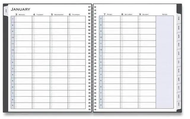 Alt view image 2 of 6 - BLUE SKY 100009 Passages Appointment Planner, 11 x 8.5, Charcoal Cover,