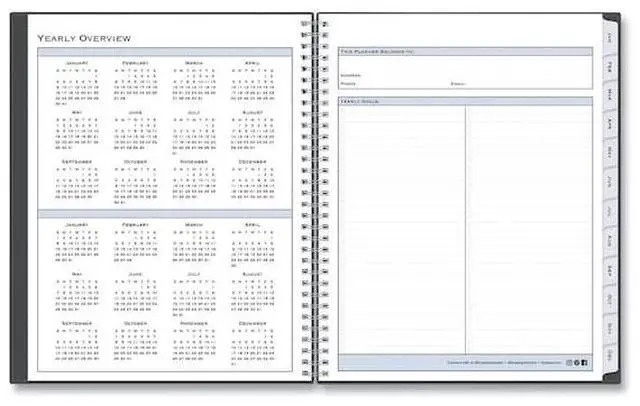 Alt view image 5 of 6 - BLUE SKY 100009 Passages Appointment Planner, 11 x 8.5, Charcoal Cover,