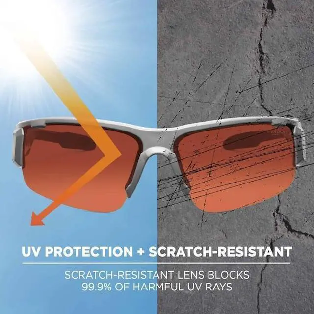 Main image of ERGODYNE DAGR-PZ DAGR-PZ, Safety Glasses, Uncoated, Copper Lens, Matte Gray