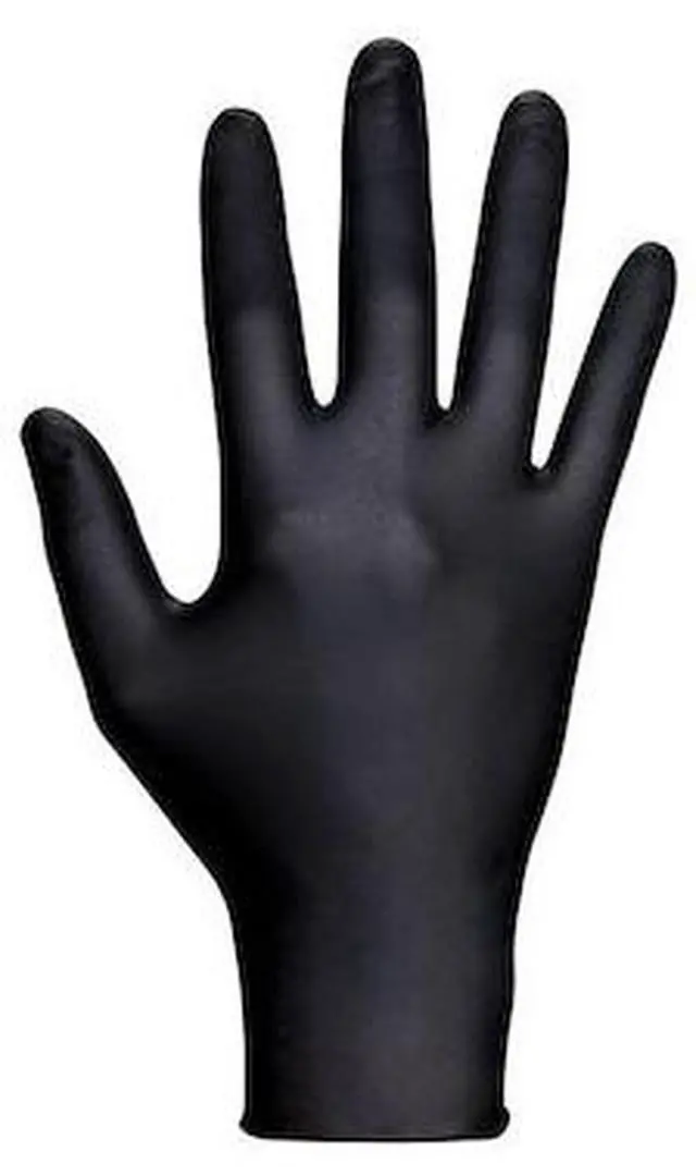 Alt view image 9 of 10 - Sas Safety Corp SS66516 Raven Nitrile Small Powder-free Gloves - Black