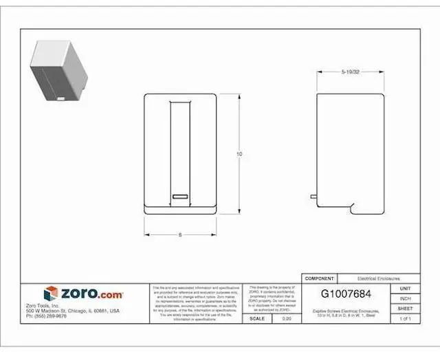 Alt view image 4 of 4 - SQUARE D 9991SCG8 Captive Screws Electrical Enclosures, 10 in H, 5.6 in D, 6 in