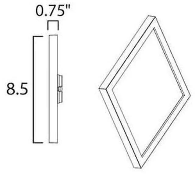 Main image of MAXIM LIGHTING 57699WTWT Chip 9" 18W SQ LED Flush Mount