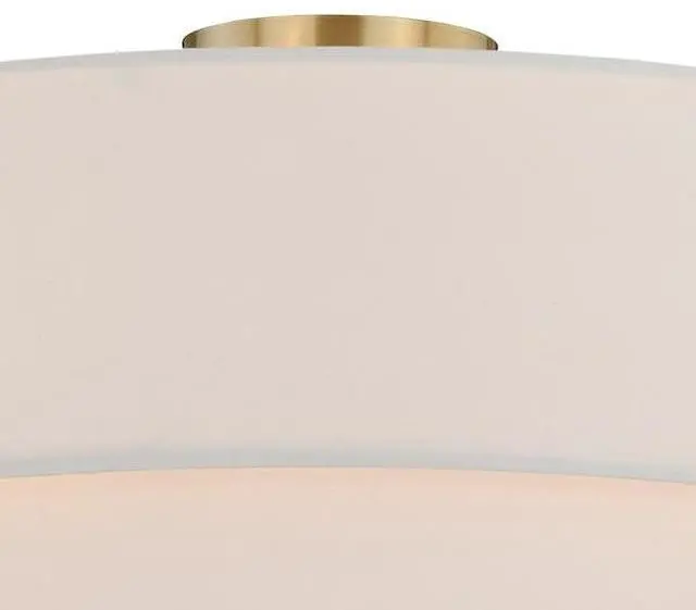 Main image of VAXCEL C0112 Burnaby 20.5-in W Brass Mid-Century Modern Drum Semi Flush Mount