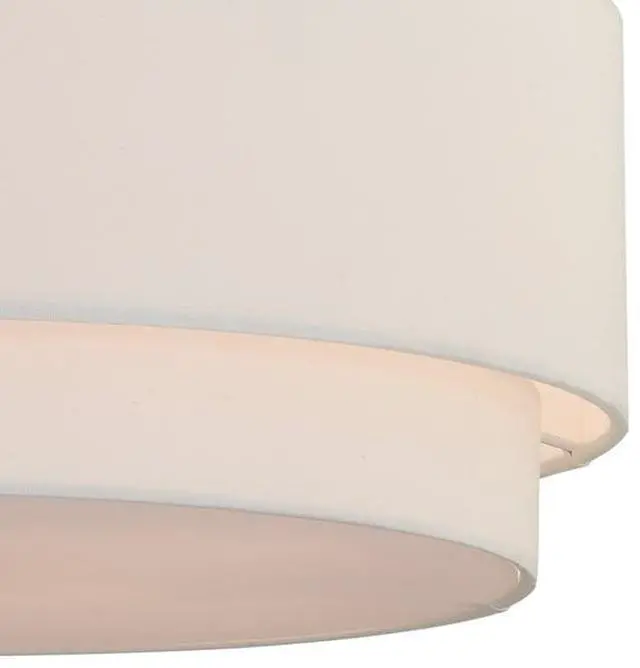 Alt view image 5 of 6 - VAXCEL C0112 Burnaby 20.5-in W Brass Mid-Century Modern Drum Semi Flush Mount