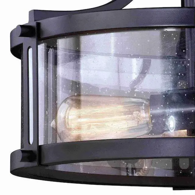 Alt view image 5 of 6 - VAXCEL C0175 Holbrook 15.75-in W Bronze Bulb Semi Flush Mount Ceiling Light