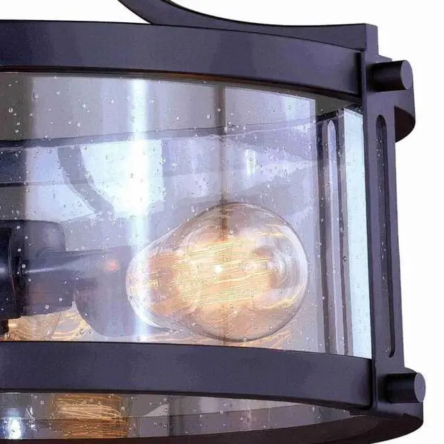 Alt view image 6 of 6 - VAXCEL C0175 Holbrook 15.75-in W Bronze Bulb Semi Flush Mount Ceiling Light