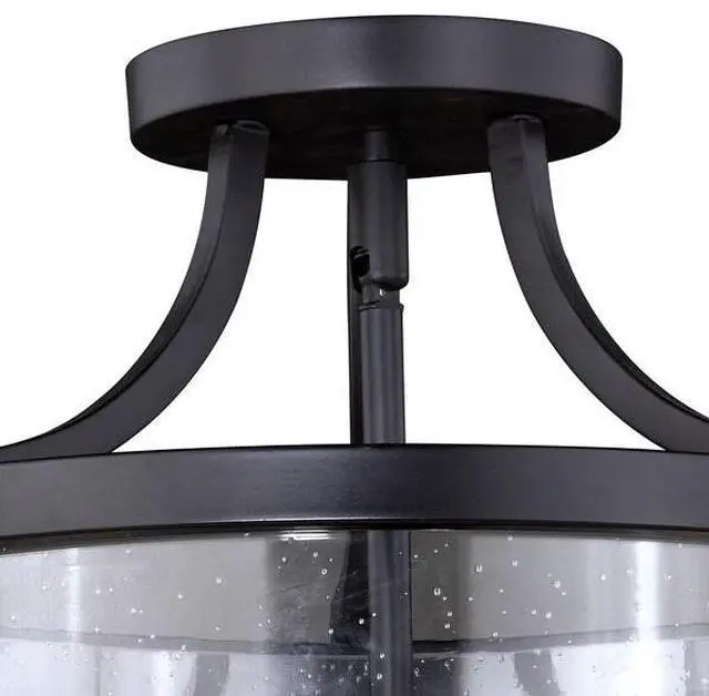Alt view image 3 of 6 - VAXCEL C0175 Holbrook 15.75-in W Bronze Bulb Semi Flush Mount Ceiling Light