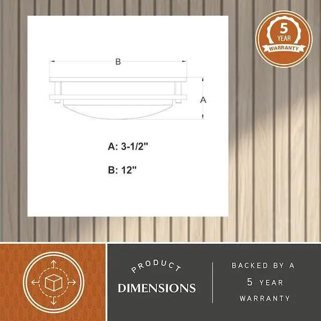 Main image of VAXCEL C0153 Horizon 12-in W LED Bronze Flush Mount Ceiling Light Fixture White