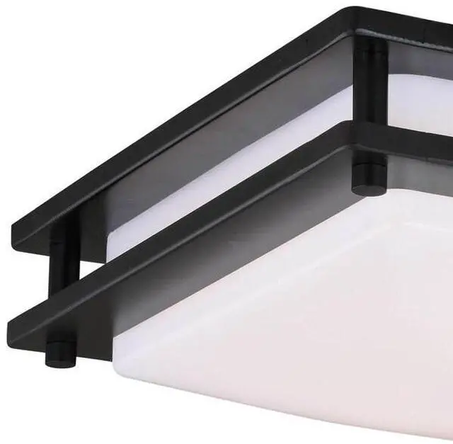 Alt view image 3 of 6 - VAXCEL C0153 Horizon 12-in W LED Bronze Flush Mount Ceiling Light Fixture White
