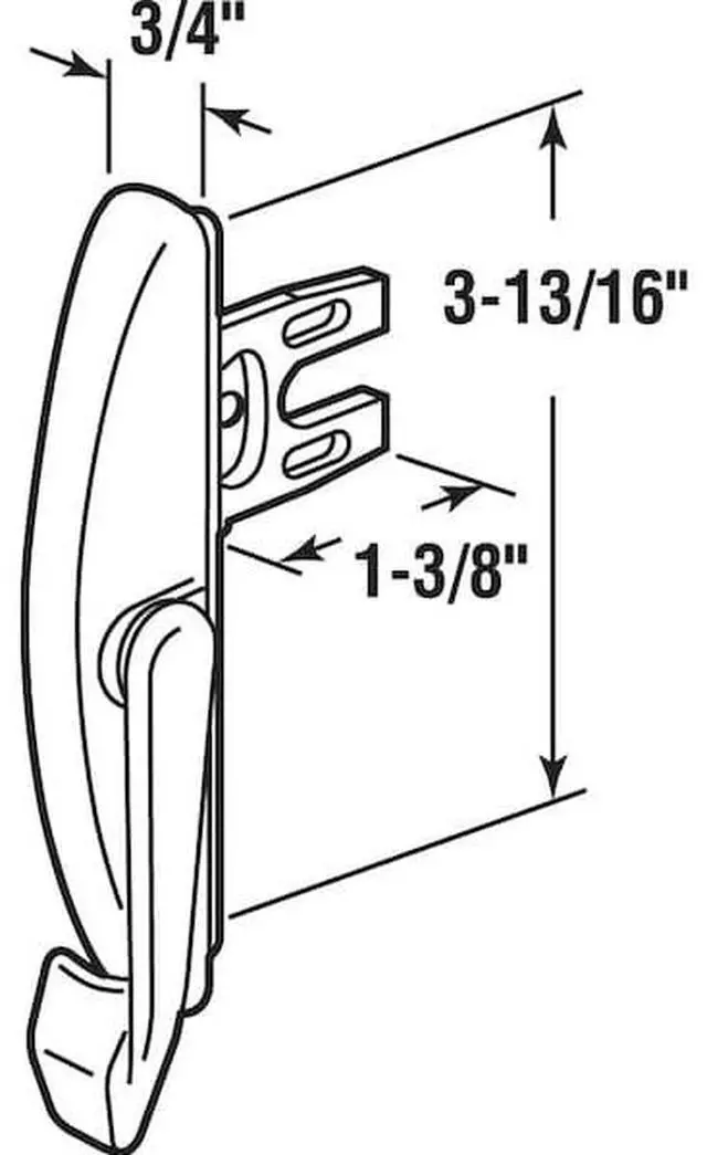 Main image of PRIME-LINE TH 24015 Maxim Locking Handle, Bright White (Single Pack)